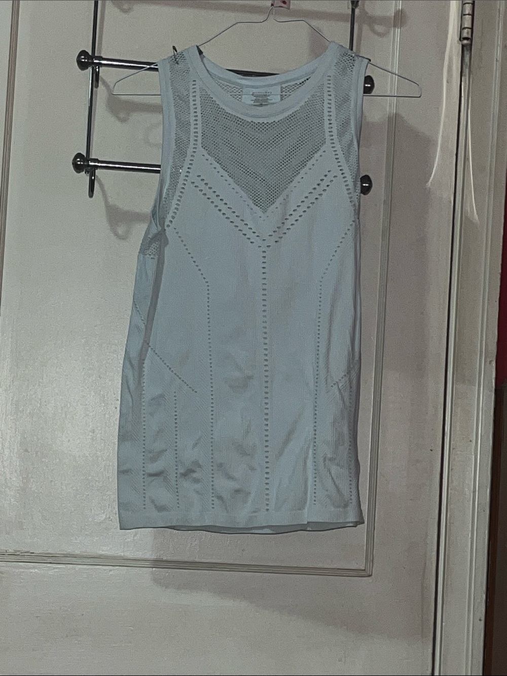 Athleta Light Blue Mesh Performance Tank